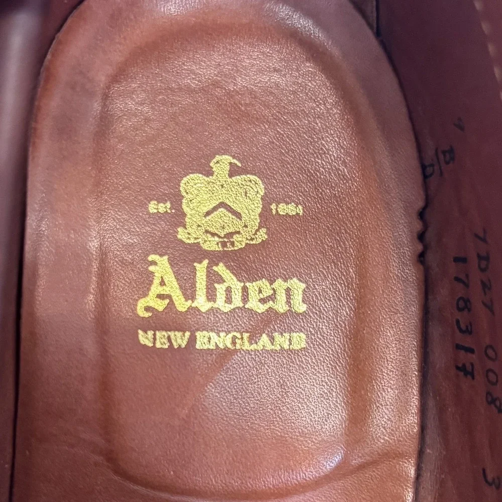 Alden 17831F Mens Half Strap LHS Penny Loafer 9 B/D Cordovan Brown Leather USA